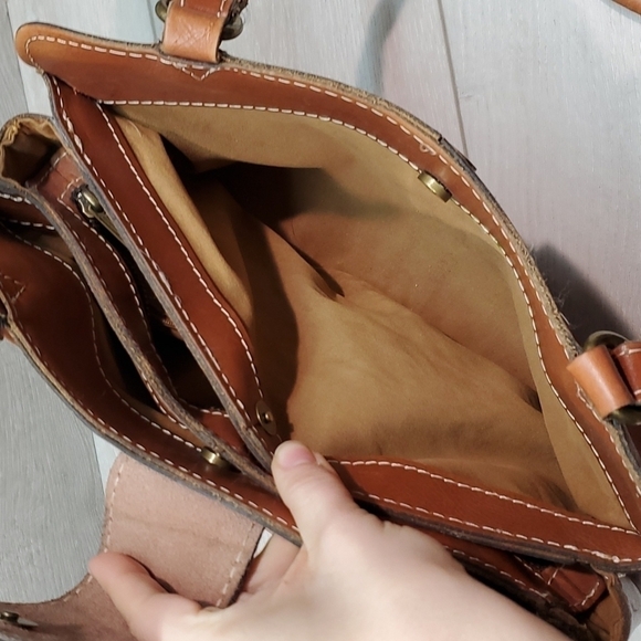 Patricia Nash Rienzo Leather Bag Satchel Tote - Picture 11 of 16